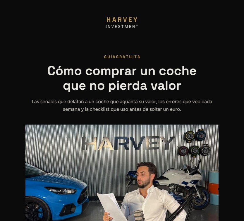 Portada de la guía gratuita de Harvey Investment